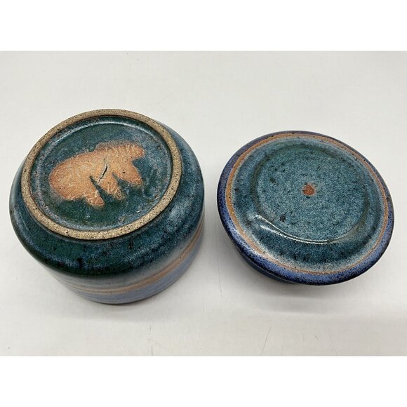 French Butter Keeper Hand Thrown Pottery One of a Kind Hand Crafted Pottery VTG - Picture 16 of 16